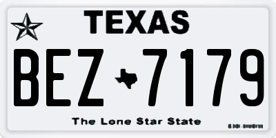 TX license plate BEZ7179