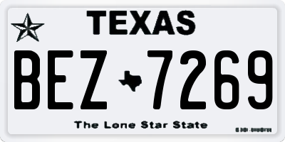 TX license plate BEZ7269