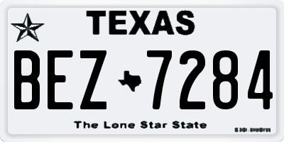 TX license plate BEZ7284