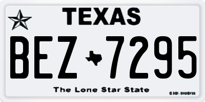 TX license plate BEZ7295