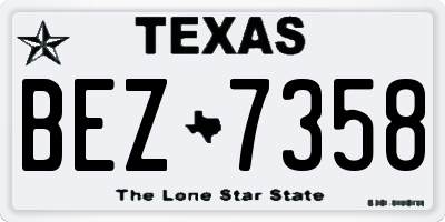 TX license plate BEZ7358