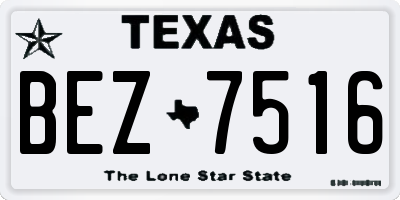 TX license plate BEZ7516