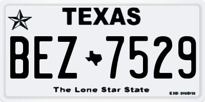 TX license plate BEZ7529
