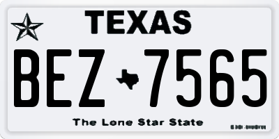 TX license plate BEZ7565