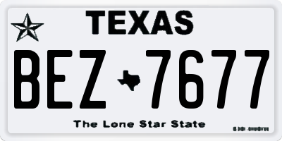 TX license plate BEZ7677
