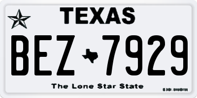 TX license plate BEZ7929