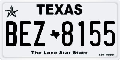 TX license plate BEZ8155