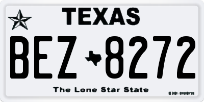 TX license plate BEZ8272