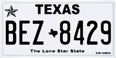 TX license plate BEZ8429