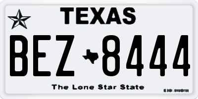 TX license plate BEZ8444