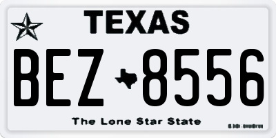TX license plate BEZ8556