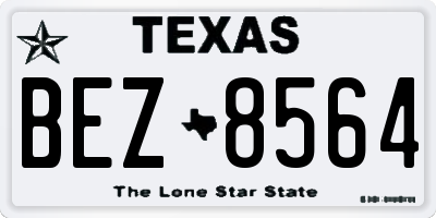 TX license plate BEZ8564