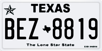 TX license plate BEZ8819