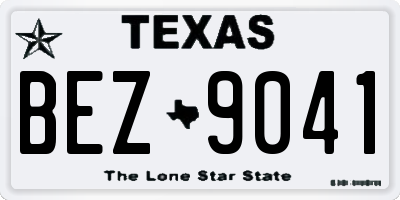 TX license plate BEZ9041