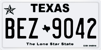 TX license plate BEZ9042