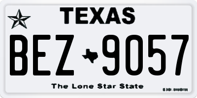 TX license plate BEZ9057