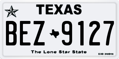 TX license plate BEZ9127