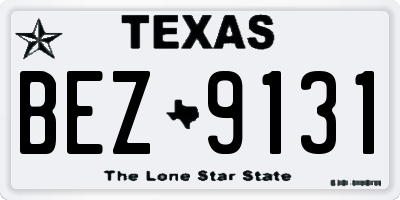 TX license plate BEZ9131