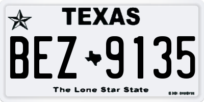 TX license plate BEZ9135