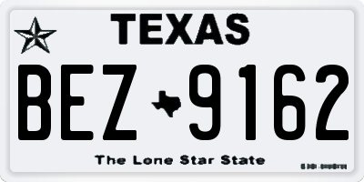 TX license plate BEZ9162