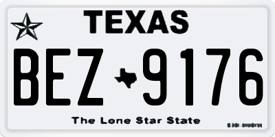 TX license plate BEZ9176