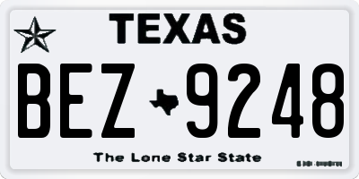 TX license plate BEZ9248