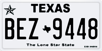 TX license plate BEZ9448