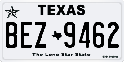 TX license plate BEZ9462
