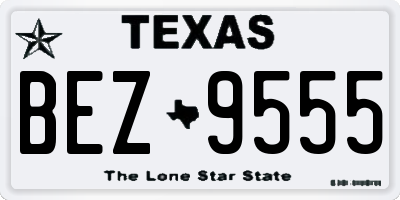 TX license plate BEZ9555