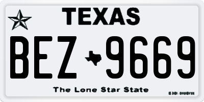 TX license plate BEZ9669