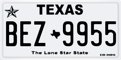 TX license plate BEZ9955
