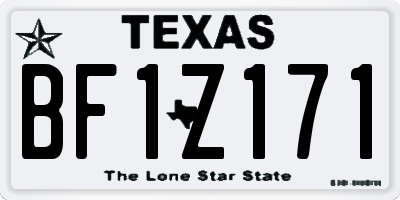 TX license plate BF1Z171