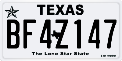 TX license plate BF4Z147