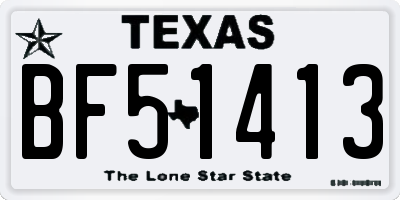 TX license plate BF51413