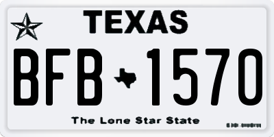 TX license plate BFB1570