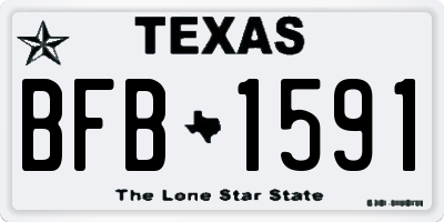 TX license plate BFB1591