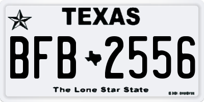 TX license plate BFB2556