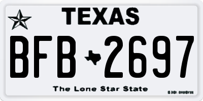 TX license plate BFB2697