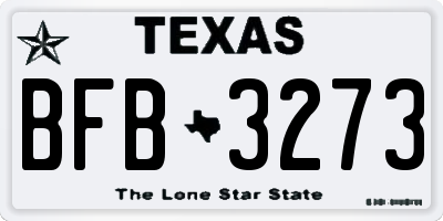 TX license plate BFB3273