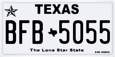 TX license plate BFB5055