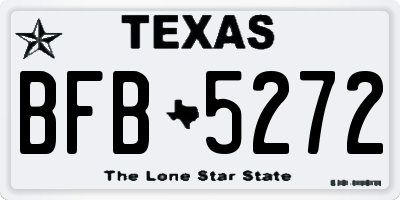 TX license plate BFB5272