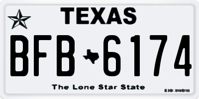TX license plate BFB6174