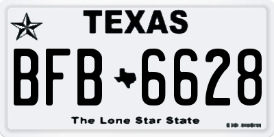 TX license plate BFB6628