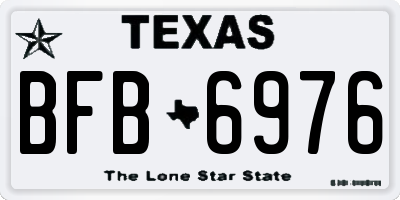 TX license plate BFB6976