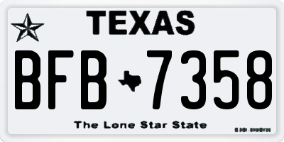 TX license plate BFB7358