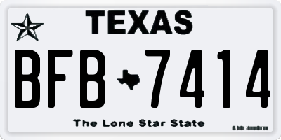 TX license plate BFB7414