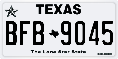 TX license plate BFB9045