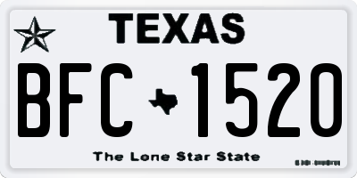 TX license plate BFC1520