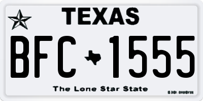 TX license plate BFC1555