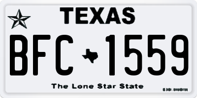 TX license plate BFC1559